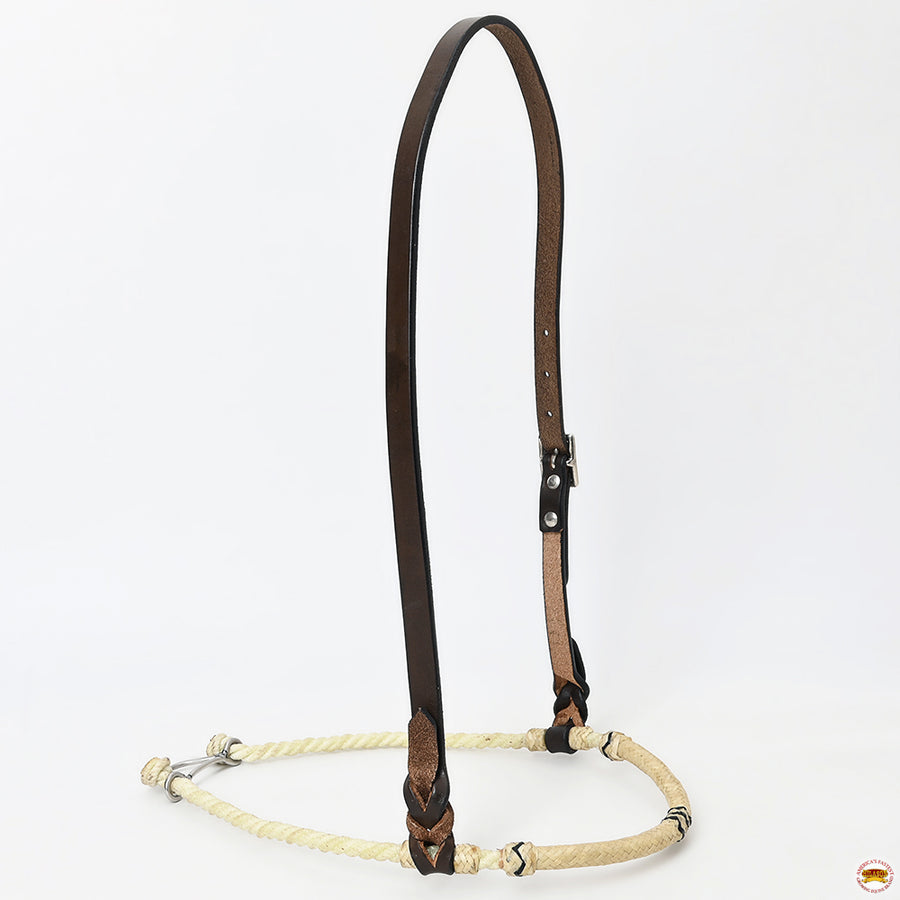 Comfytack Horse Round Nose Caveson | Genuine Leather Western Training Noseband