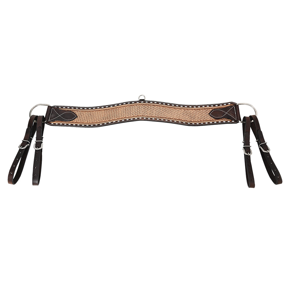 COMFYTACK Western Leather Horse Tripping Breast Collar Brown Basket Weave