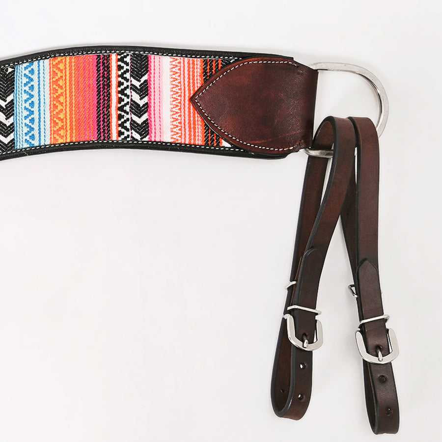 COMFYTACK Western Genuine Leather Horse Tripping Breast Collar Tack Multi Beeded Inlay
