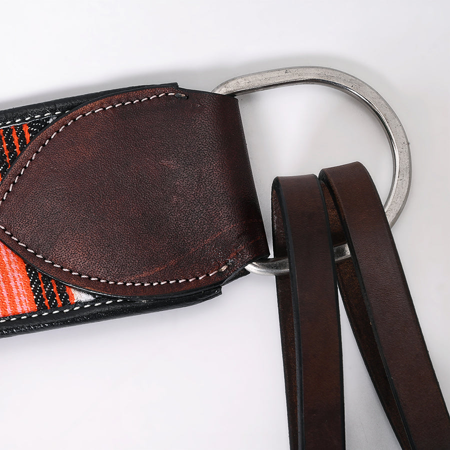 COMFYTACK Western Genuine Leather Horse Tripping Breast Collar Tack Multi Beeded Inlay