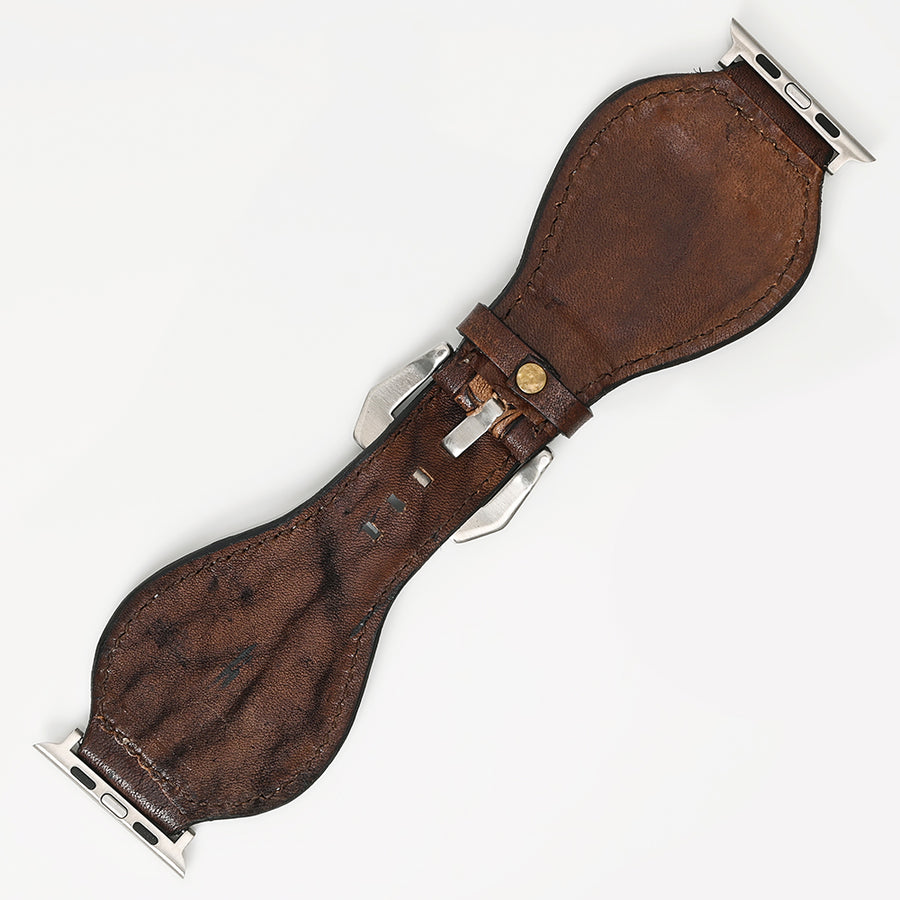 American Darling Beautifully Hand Tooled Painted Genuine Leather I watch Strap Men and Women Unisex