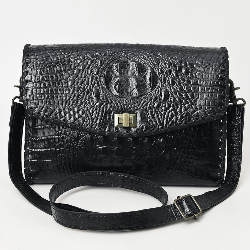 American Darling Adbg1526 Small Crossbody Crocodile Embossed Genuine Leather Women Bag Western Handbag Purse