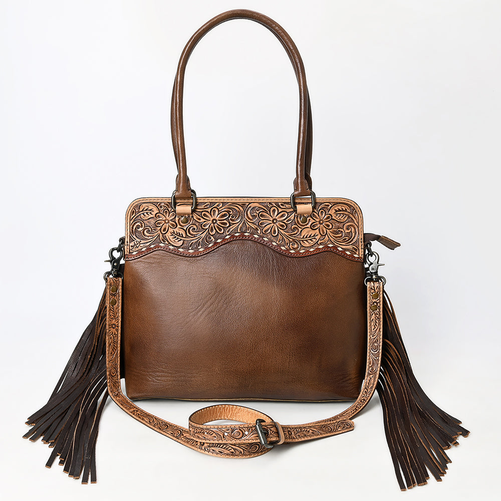 American Darling Adbg1527 Tote Hand Tooled Genuine Leather Women Bag Western Handbag Purse