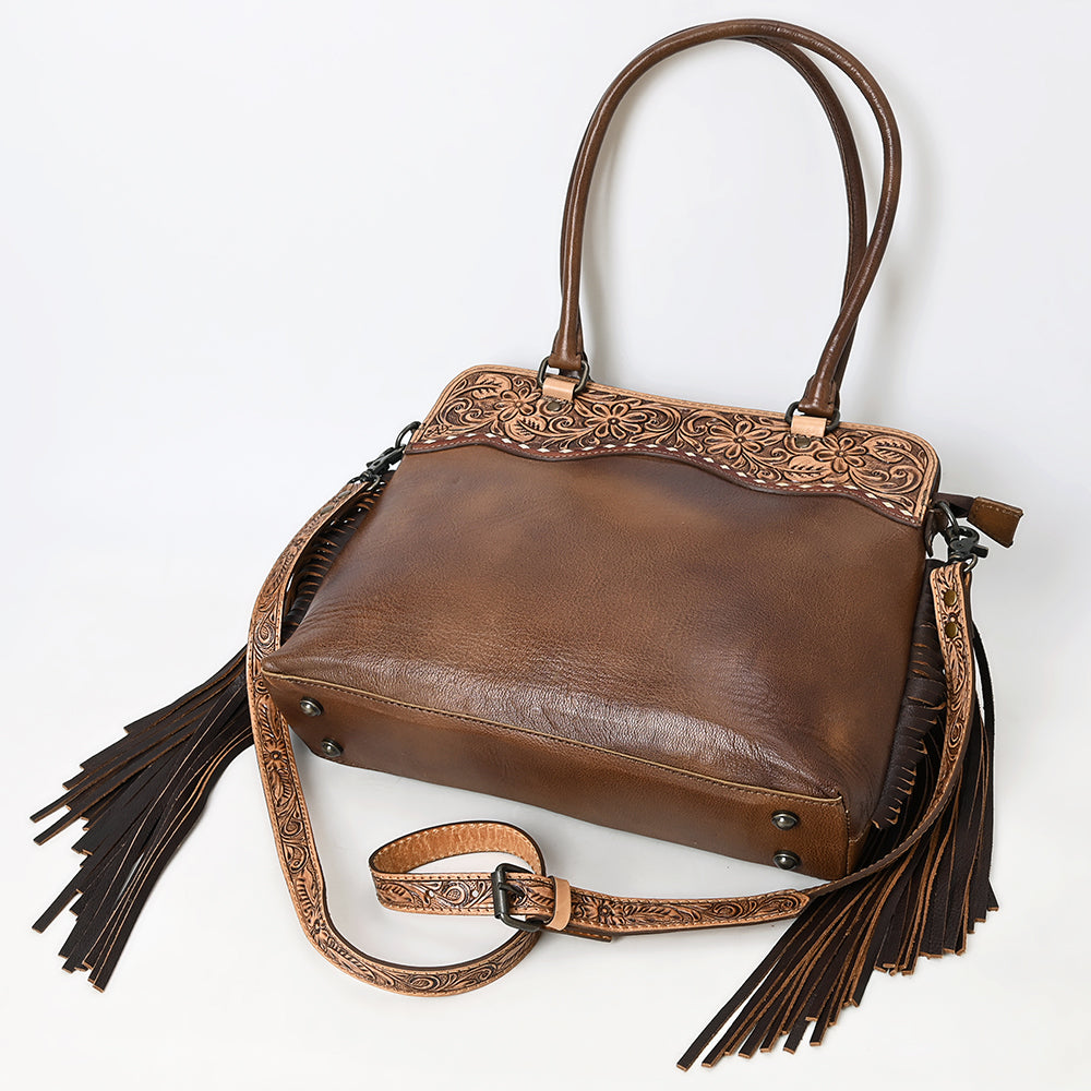 American Darling Adbg1527 Tote Hand Tooled Genuine Leather Women Bag Western Handbag Purse