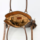 American Darling Adbg1527 Tote Hand Tooled Genuine Leather Women Bag Western Handbag Purse