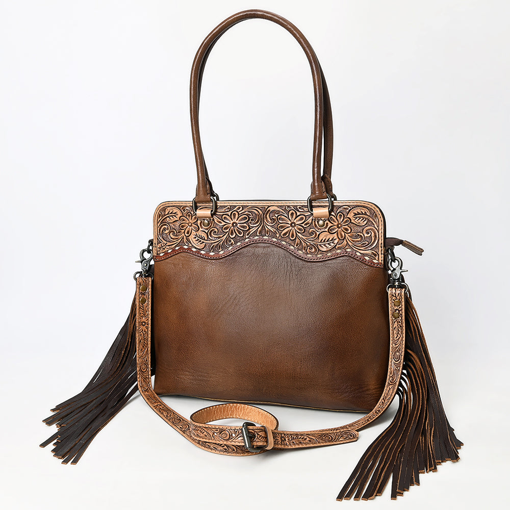 American Darling Adbg1527 Tote Hand Tooled Genuine Leather Women Bag Western Handbag Purse