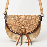 American Darling Adbg1529 Small Crossbody Hand Tooled Hair-On Genuine Leather Women Bag Western Handbag Purse
