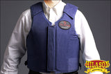 Equestrian Horse Riding Vest Safety Protective Hilason Denim Rough Stock