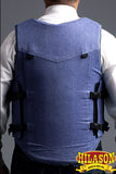 Equestrian Horse Riding Vest Safety Protective Hilason Denim Rough Stock