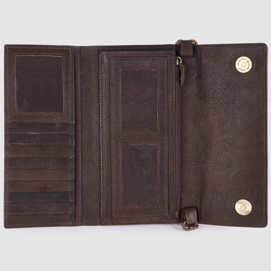 American Darling Wallet Western Hand Tooled Floral Carved Genuine Leather Handcrafted Purse with YKK Zipper