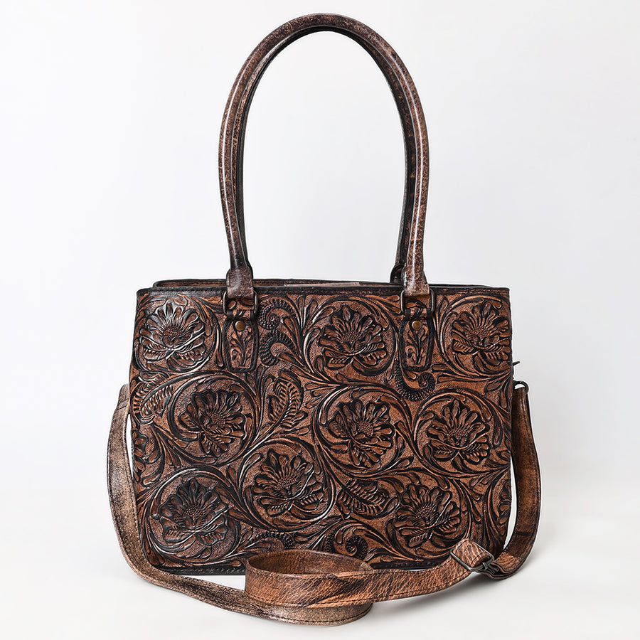 American Darling Tote Beautifully Hand Tooled Genuine Leather women bag western handbag purse | Travel Bags College Casual
