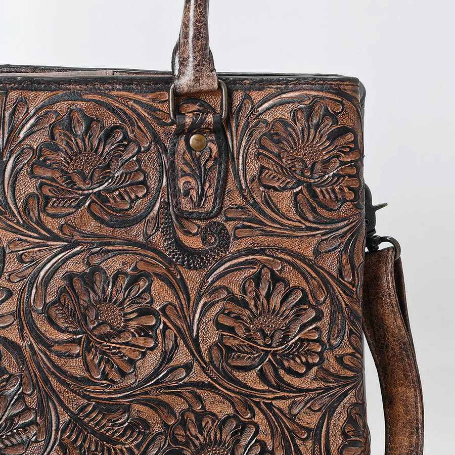 American Darling Tote Beautifully Hand Tooled Genuine Leather women bag western handbag purse | Travel Bags College Casual