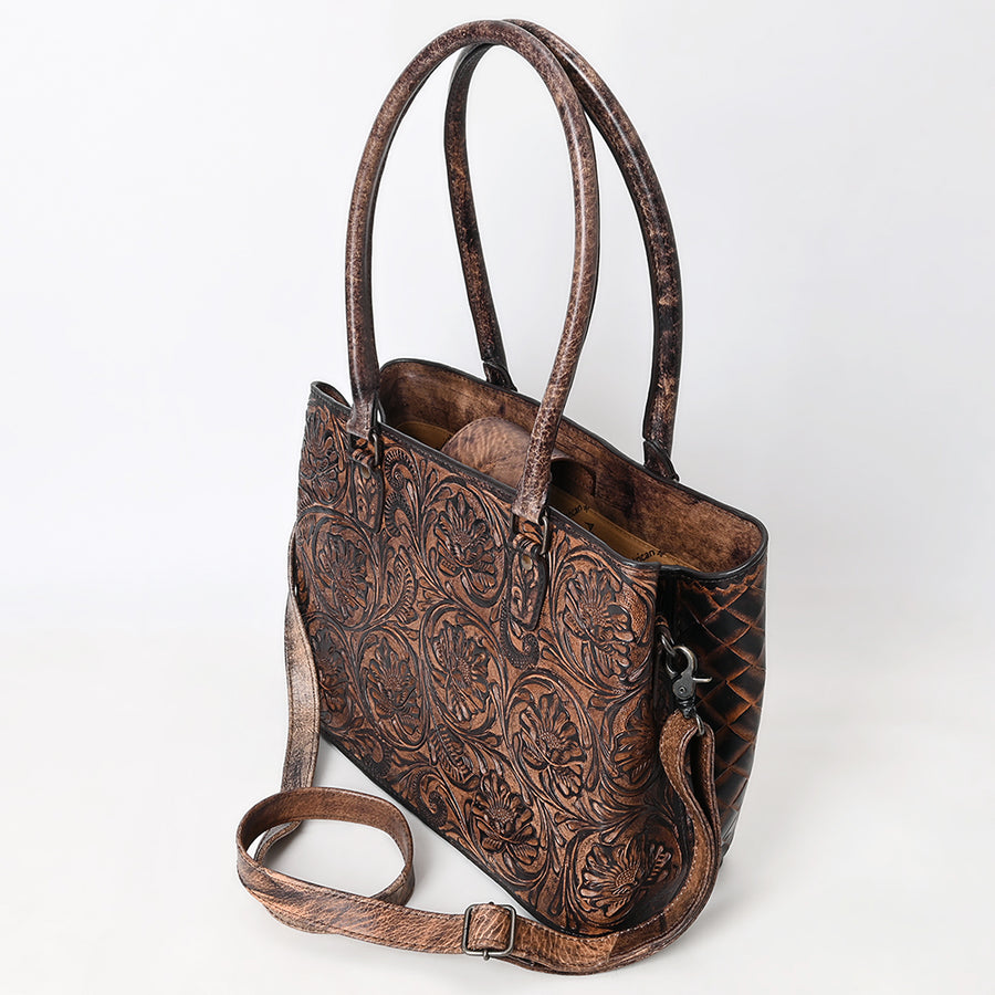 American Darling Tote Beautifully Hand Tooled Genuine Leather women bag western handbag purse | Travel Bags College Casual
