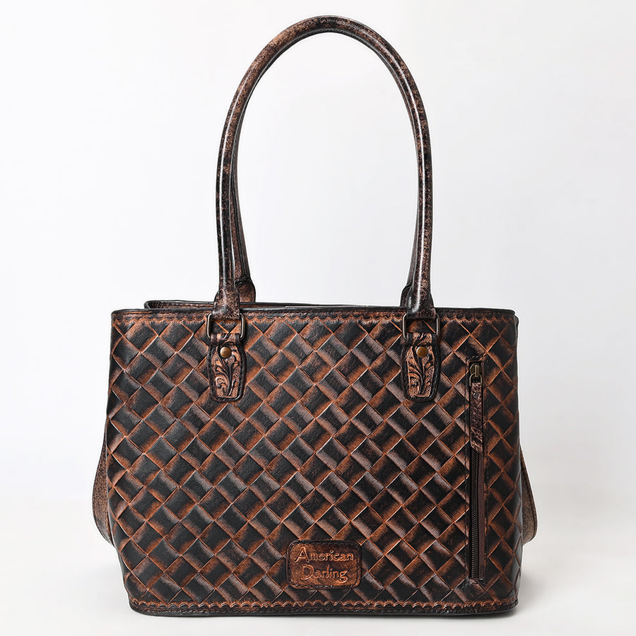 American Darling Tote Beautifully Hand Tooled Genuine Leather women bag western handbag purse | Travel Bags College Casual