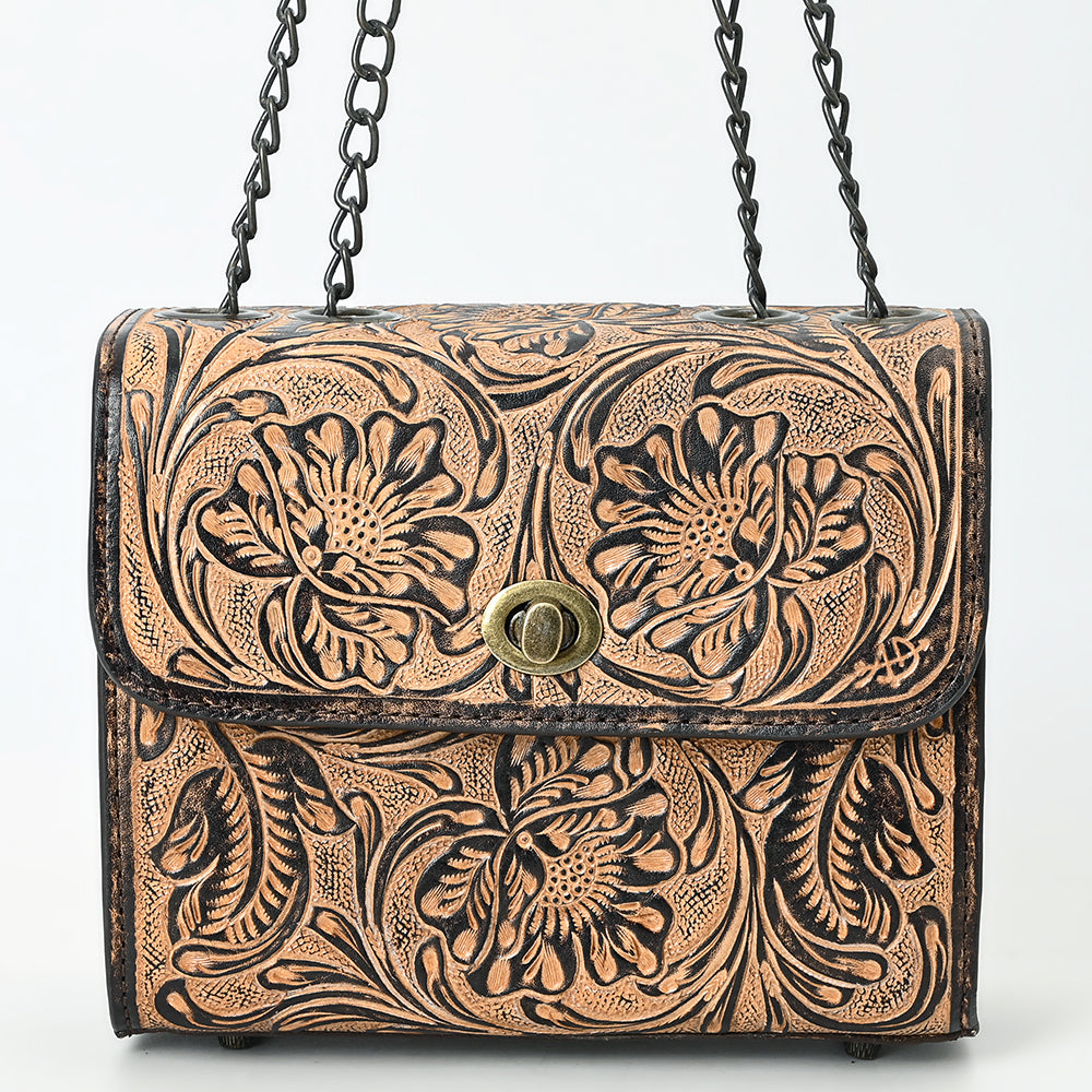 American Darling Small Crossbody Beautifully Hand Tooled Genuine Leather women bag western handbag purse