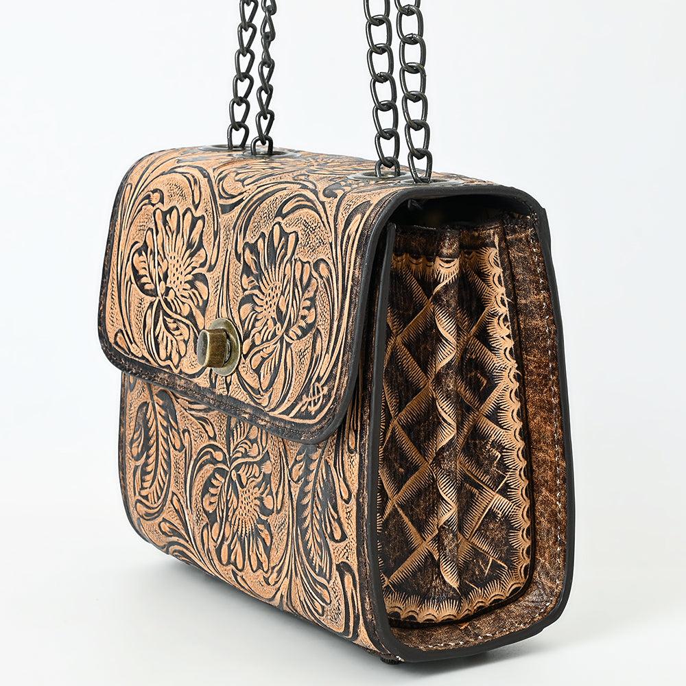 American Darling Small Crossbody Beautifully Hand Tooled Genuine Leather women bag western handbag purse