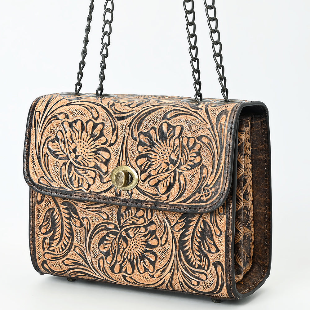 American Darling Small Crossbody Beautifully Hand Tooled Genuine Leather women bag western handbag purse