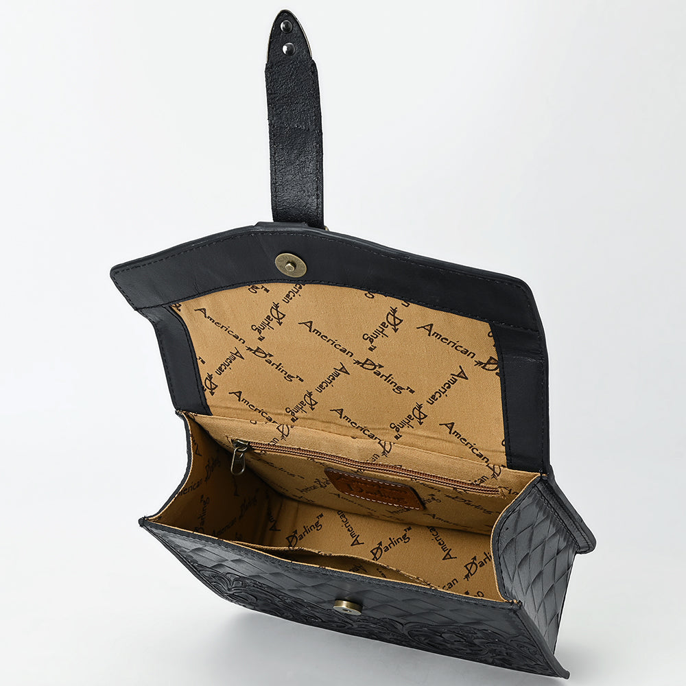 American Darling Small Crossbody Beautifully Hand Tooled Genuine Leather women bag western handbag purse