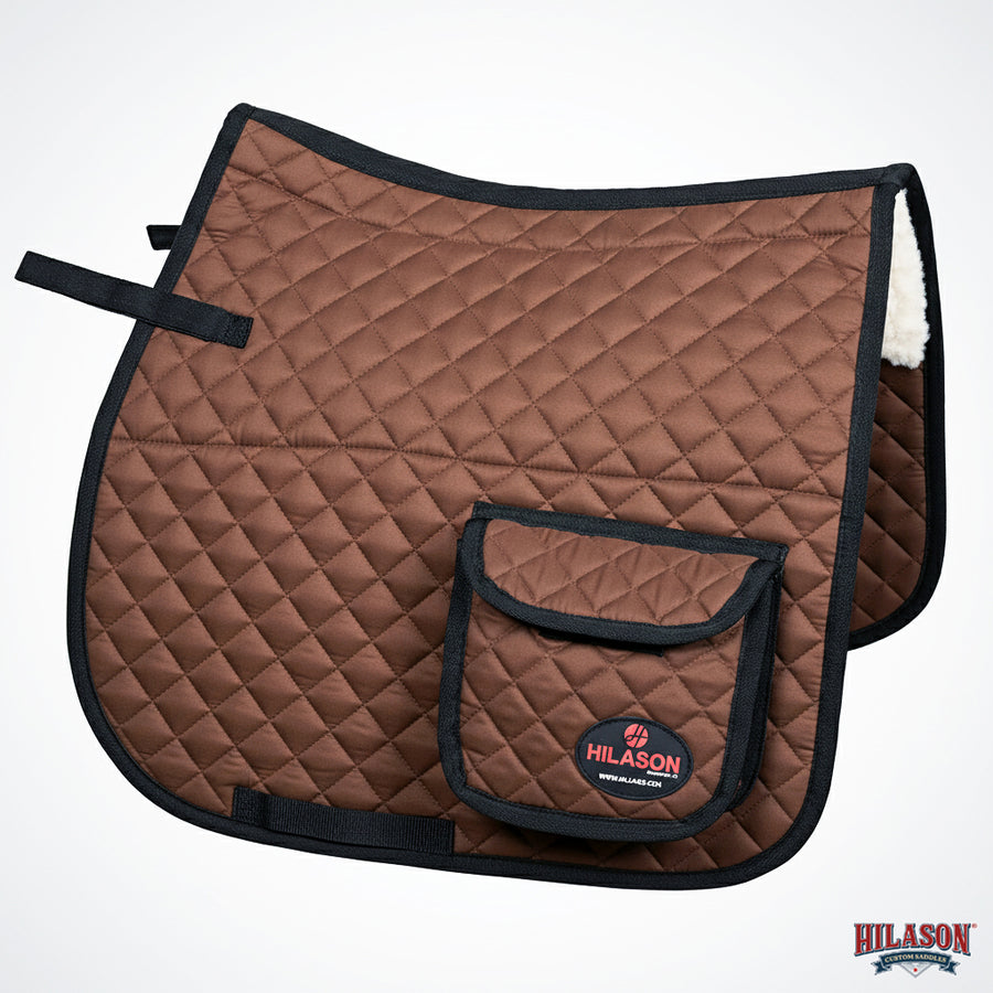 HILASON Western Horse Luxury Quilted Saddle Pads with Pockets | Pad