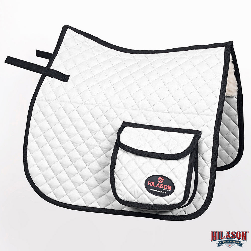 HILASON Western Horse Luxury Quilted Saddle Pads With Pockets