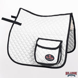 HILASON Western Horse Luxury Quilted Saddle Pads With Pockets