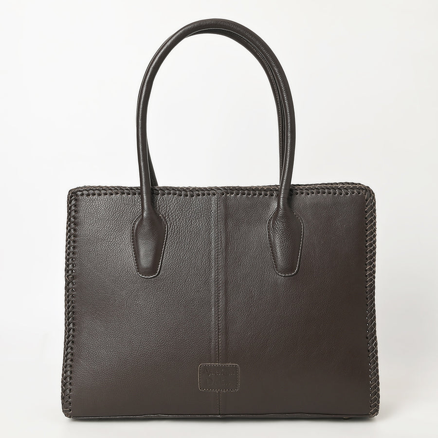 American Darling Tote Bag Western Hair-On Cowhide Genuine Leather Handcrafted Bag with Braided Handles and YKK Zipper