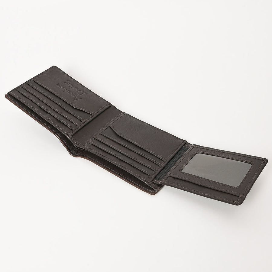 American Darling Wallet Western Hair-On Cowhide Genuine Leather Handcrafted Pocket Bifold Wallet with ID Window