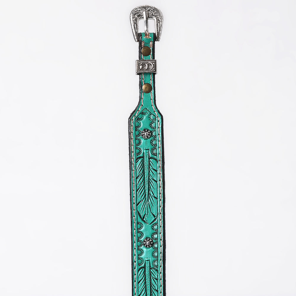 American Darling Hand tooled Hatband Genuine American Leather Western Adjustable Unisex