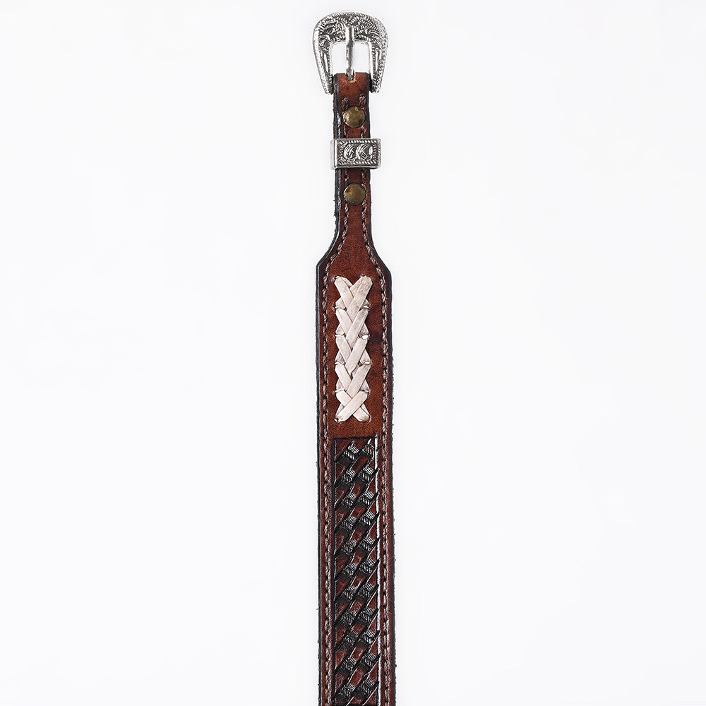American Darling Hand tooled Hatband Genuine American Leather Western Adjustable Unisex