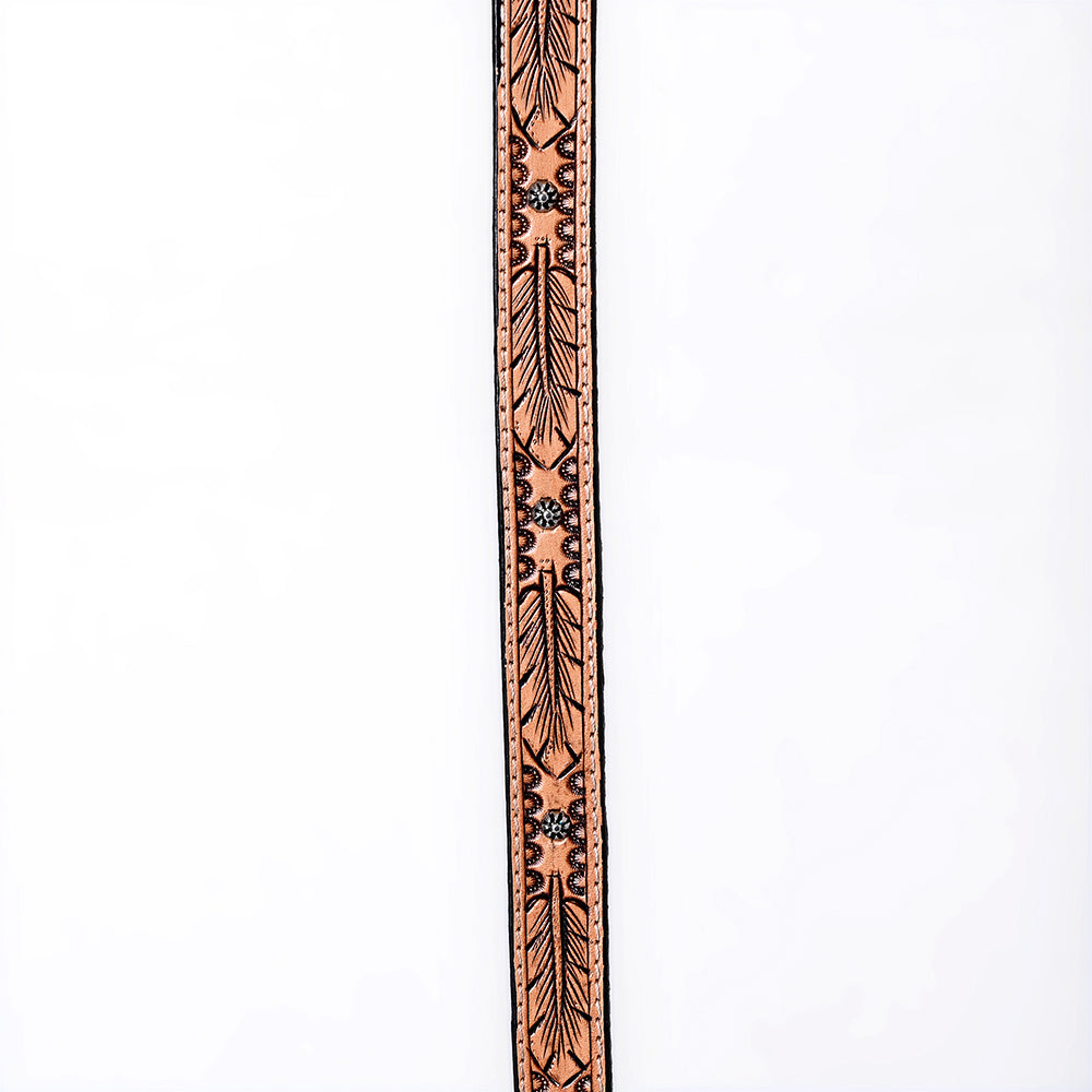 American Darling Hand tooled Hatband Genuine American Leather Western Adjustable Unisex