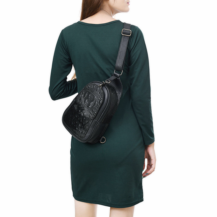 American Darling Sling Crocodile embossed Genuine Leather women bag western handbag purse | for