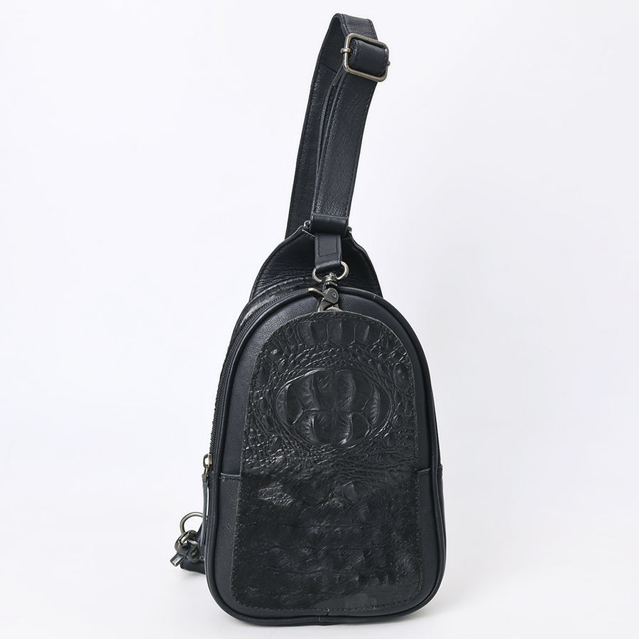 American Darling Sling Crocodile embossed Genuine Leather women bag western handbag purse | for