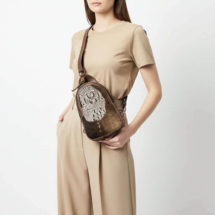 American Darling Sling Crocodile embossed Genuine Leather women bag western handbag purse | for