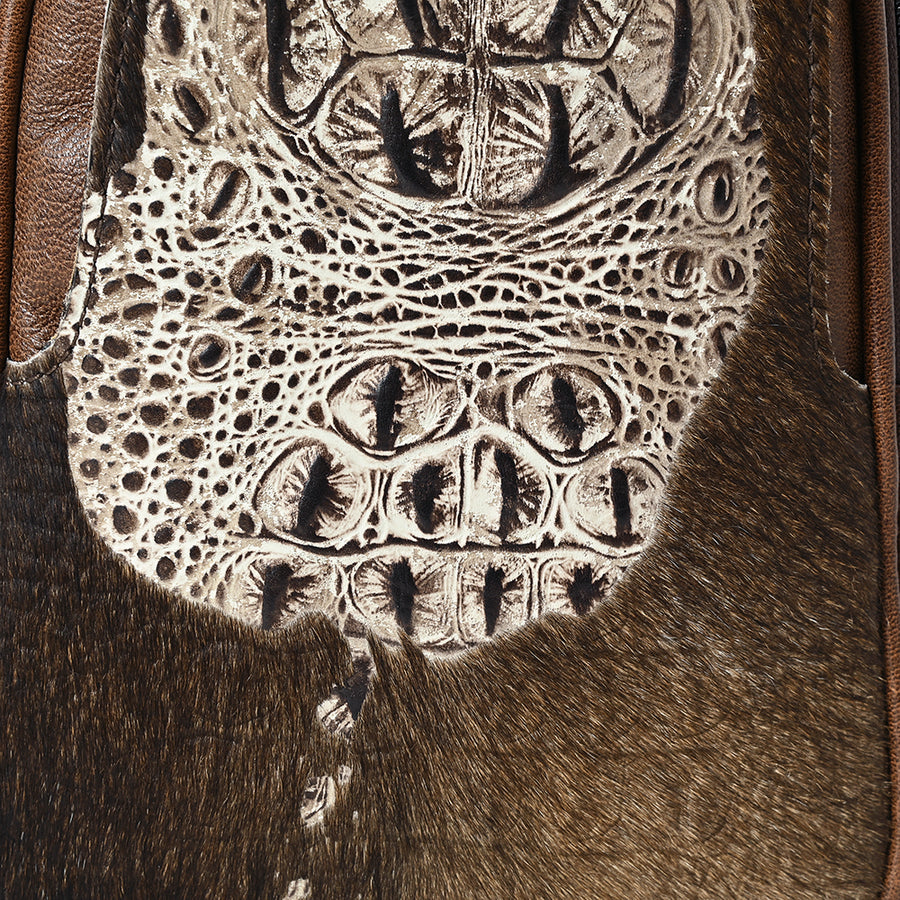 American Darling Sling Crocodile embossed Genuine Leather women bag western handbag purse | for