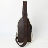 American Darling Sling Beautifully Hand Tooled Hair On Genuine Leather Women Bag Western Handbag Purse |