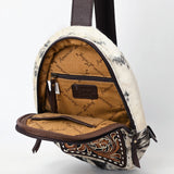 American Darling Sling Beautifully Hand Tooled Hair On Genuine Leather Women Bag Western Handbag Purse |
