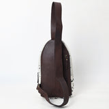 American Darling Sling Beautifully Hand Tooled Hair On Genuine Leather Women Bag Western Handbag Purse |