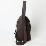 American Darling Sling Beautifully Hand Tooled Hair On Genuine Leather Women Bag Western Handbag Purse |