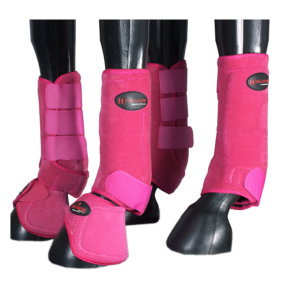 HILASON L M S Horse Front Rear Hind Leg Sport Boots and Bell Boots 6 Pack - Uhorse