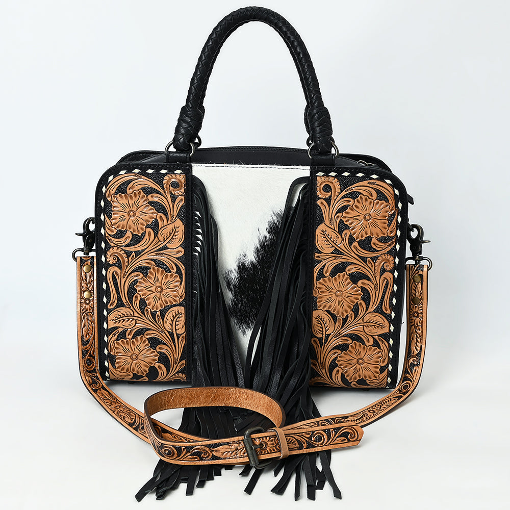 American Darling Tote Beautifully Hand Tooled Hair-On Genuine Leather women bag western handbag purse