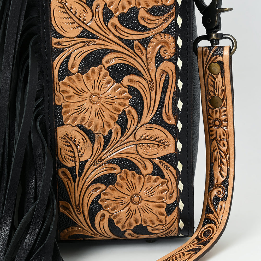 American Darling Tote Beautifully Hand Tooled Hair-On Genuine Leather women bag western handbag purse