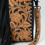 American Darling Tote Beautifully Hand Tooled Hair-On Genuine Leather women bag western handbag purse