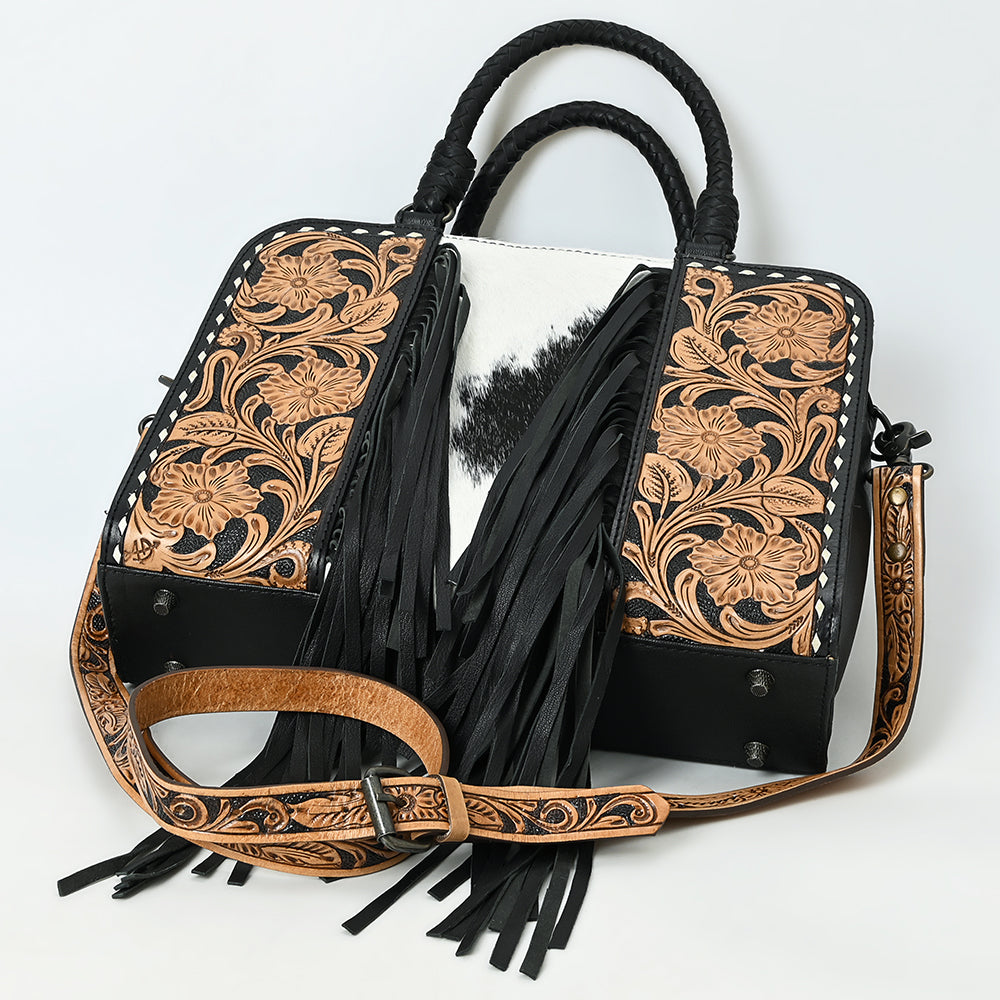 American Darling Tote Beautifully Hand Tooled Hair-On Genuine Leather women bag western handbag purse