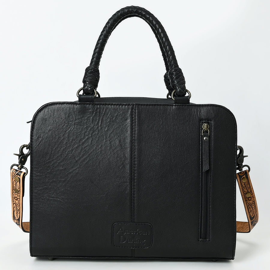American Darling Tote Beautifully Hand Tooled Hair-On Genuine Leather women bag western handbag purse Travel Bags College