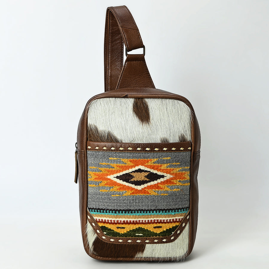 American Darling Sling Saddle Blanket Hair-On Genuine Leather women bag western handbag purse | for