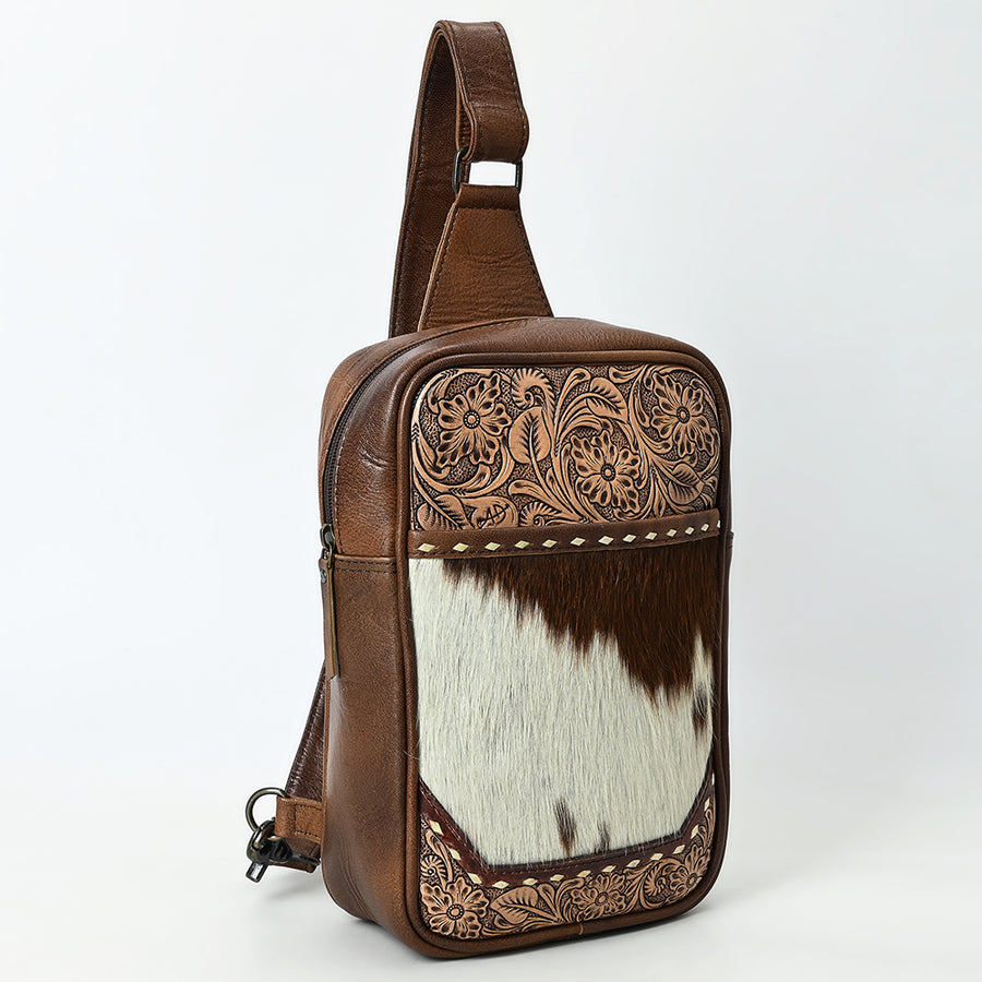 American Darling Sling Hand Tooled Hair-on Genuine Leather women bag western handbag purse | for