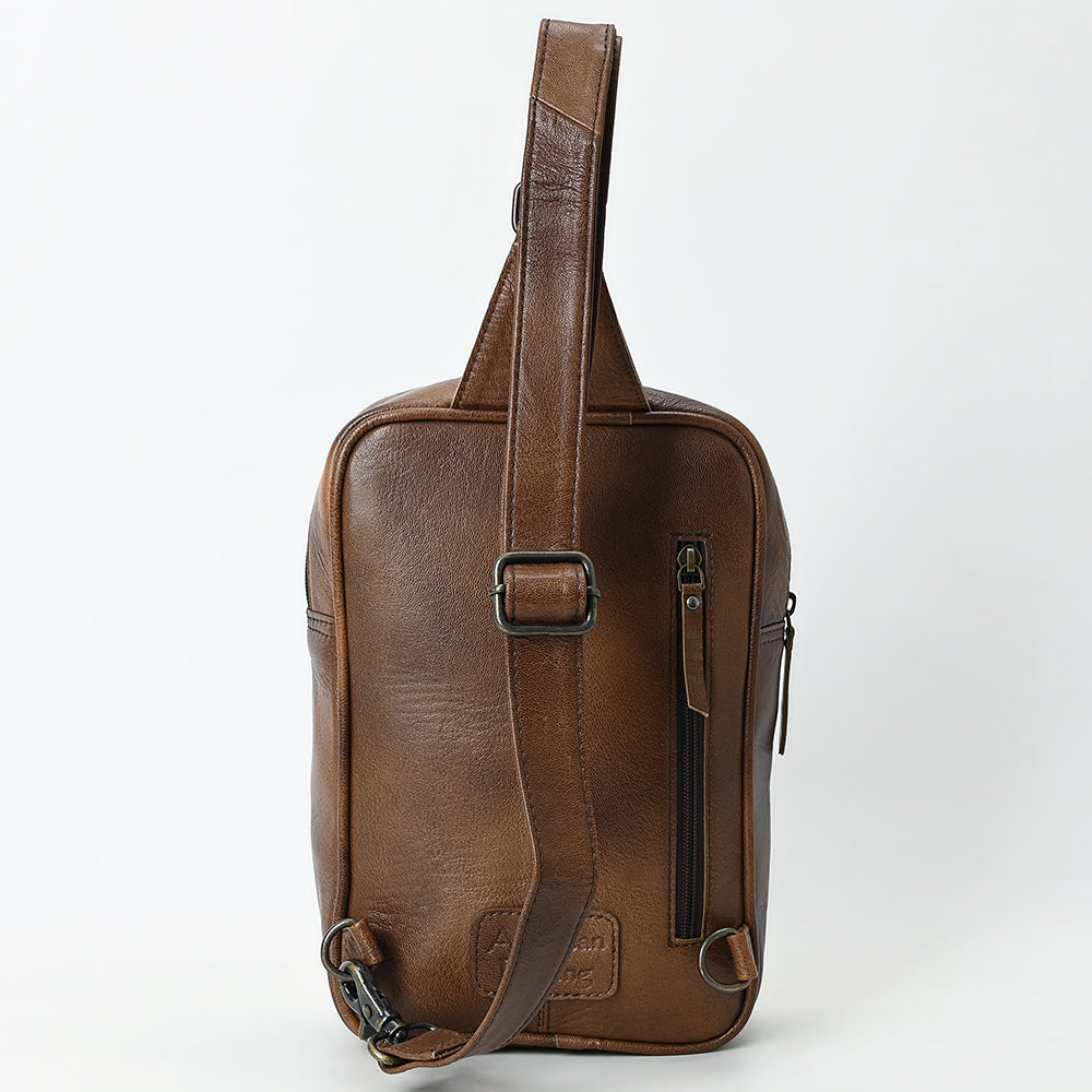 American Darling Sling Beautifully Hand Tooled Hair-On Genuine Leather women bag western handbag purse