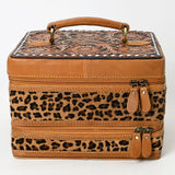 American Darling Jewelry Case Hand Tooled Hair On Genuine Leather Women Bag Western Handbag Purse |