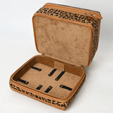 American Darling Jewelry Case Hand Tooled Hair On Genuine Leather Women Bag Western Handbag Purse |