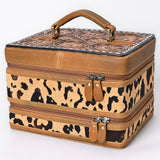 American Darling Jewelry Case Hand Tooled Hair On Genuine Leather Women Bag Western Handbag Purse |